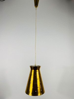 Polished Brass Pendant Lamp In the Style of Paavo Tynell, 1950s-PUK-829088