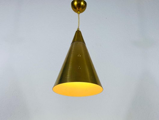 Polished Brass Pendant Lamp In the Style of Paavo Tynell, 1950s-PUK-829089