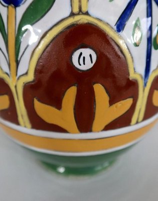 Polychrome Vase in Enamelled Earthenware, Nabeul, 1920-RVK-1261184