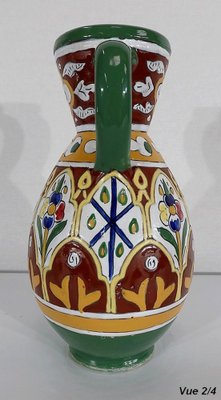 Polychrome Vase in Enamelled Earthenware, Nabeul, 1920-RVK-1261184