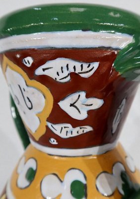 Polychrome Vase in Enamelled Earthenware, Nabeul, 1920-RVK-1261184