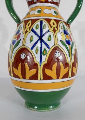 Polychrome Vase in Enamelled Earthenware, Nabeul, 1920-RVK-1261184