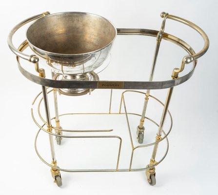 Pommery Champagne Trolley in Chromed Metal-WFS-2034152