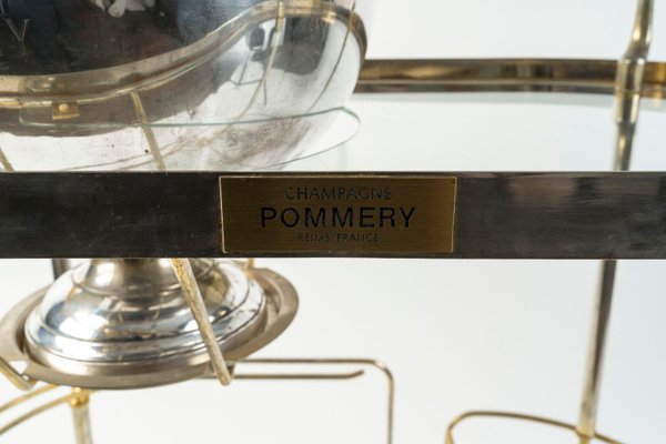 Pommery Champagne Trolley in Chromed Metal-WFS-2034152