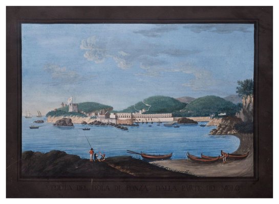 Ponza Island - Original Oil on Canvas - 18th century-ZCI-759308