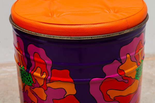 Pop-Art Flower Power Stools, 1968, Set of 2-KL-677978