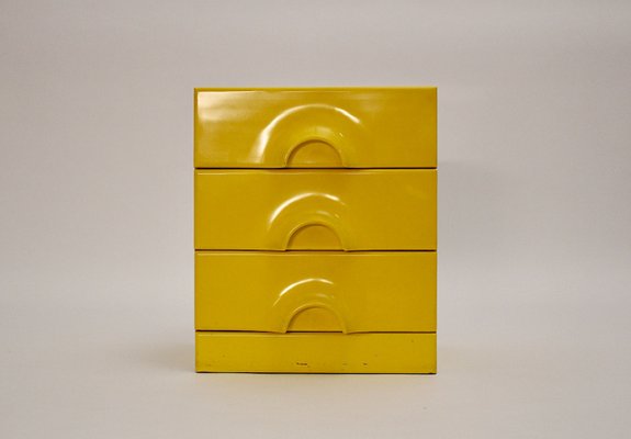 Pop Art Italian Yellow Chest of Drawers, 1970s-NB-657464