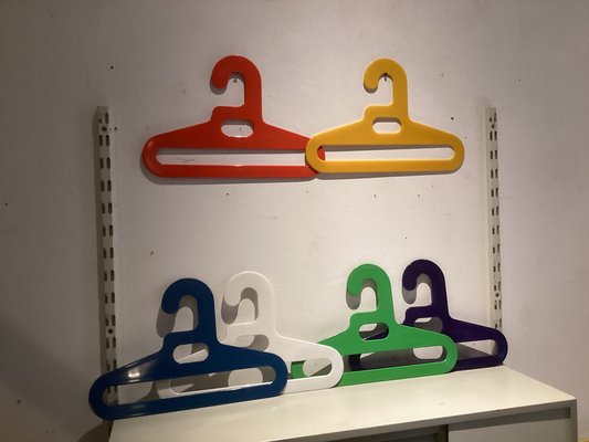 Pop Art Multi Colors Coat Hangers, 1970s, Set of 6-SU-1410978