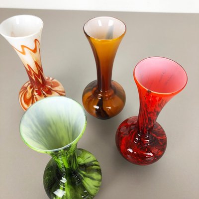 Pop Art Opaline Florence Vases, Italy, 1970s, Set of 4-QZ-1053240