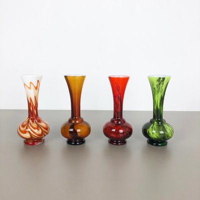 Pop Art Opaline Florence Vases, Italy, 1970s, Set of 4-QZ-1053240