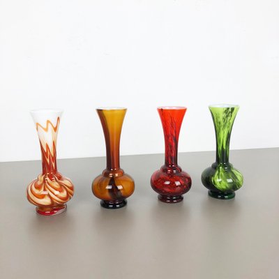 Pop Art Opaline Florence Vases, Italy, 1970s, Set of 4-QZ-1053240