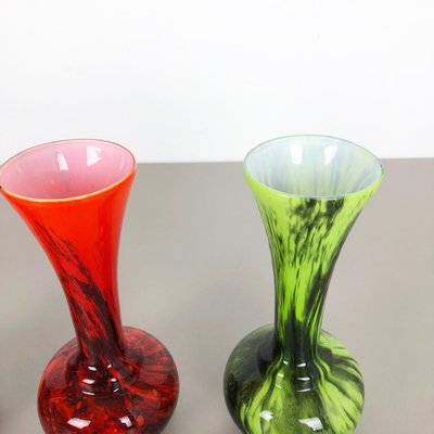 Pop Art Opaline Florence Vases, Italy, 1970s, Set of 4-QZ-1053240