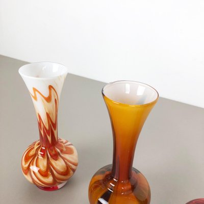 Pop Art Opaline Florence Vases, Italy, 1970s, Set of 4-QZ-1053240