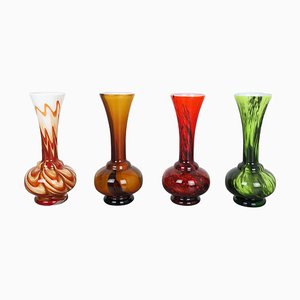 Pop Art Opaline Florence Vases, Italy, 1970s, Set of 4-QZ-1053240