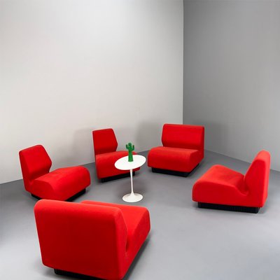 Pop Art Red Sofa by Don Chadwick for Herman Miller, 1990s, Set of 5-VQG-2014612