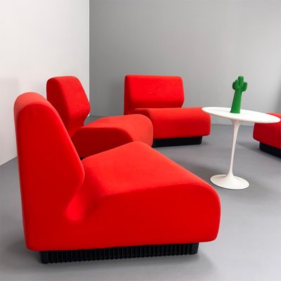 Pop Art Red Sofa by Don Chadwick for Herman Miller, 1990s, Set of 5-VQG-2014612