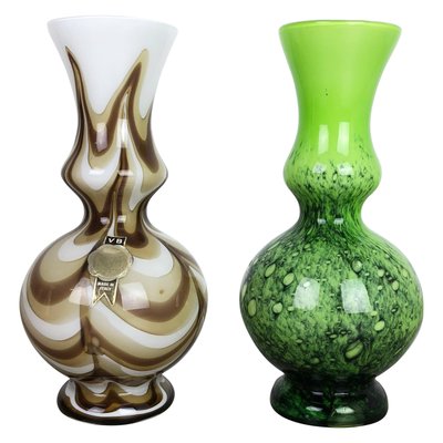 Pop Art Vase from Opaline Florence, Italy, 1970s, Set of 2-QZ-1120667