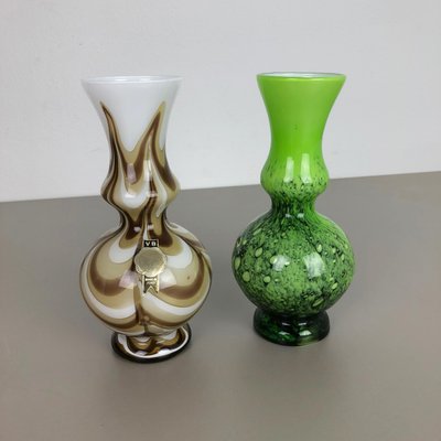 Pop Art Vase from Opaline Florence, Italy, 1970s, Set of 2-QZ-1120667