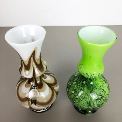 Pop Art Vase from Opaline Florence, Italy, 1970s, Set of 2-QZ-1120667