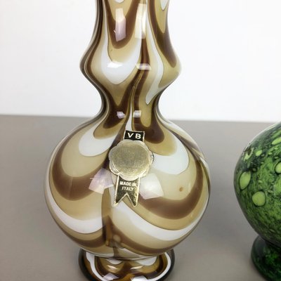 Pop Art Vase from Opaline Florence, Italy, 1970s, Set of 2-QZ-1120667