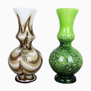 Pop Art Vase from Opaline Florence, Italy, 1970s, Set of 2-QZ-1120667