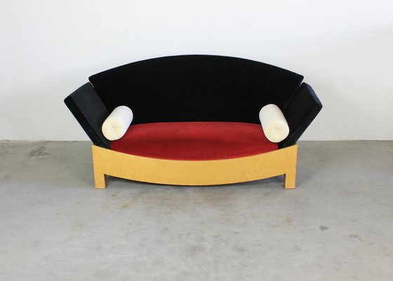 Poplar and Wool Sofa Mitzi by Hans Hollein for Poltronova, Italy, 1980s-IVC-1316317