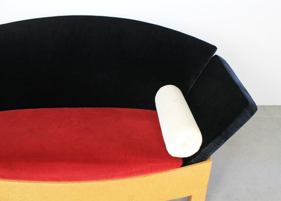 Poplar and Wool Sofa Mitzi by Hans Hollein for Poltronova, Italy, 1980s-IVC-1316317