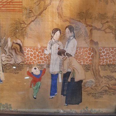 Popular Scene, China, 19th-Century, Drawing on Silk-TCS-1080527