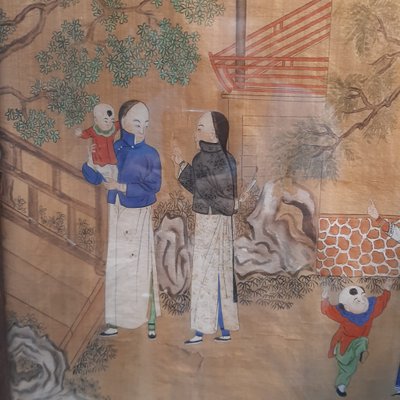 Popular Scene, China, 19th-Century, Drawing on Silk-TCS-1080527