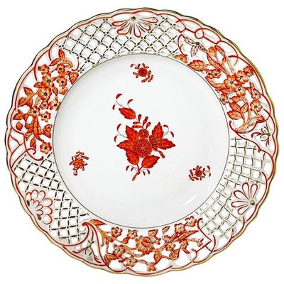 Porcelain Apponyi Rust Wall Decoration Plate from Herend Hungary-UCH-1224399