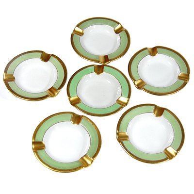 Porcelain Ashtrays from Edition Christofle, Set of 6-GIW-1162435