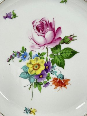 Porcelain Bouquet of Saxony Wall Decoration Plate from Herend Hungary-UCH-1224418