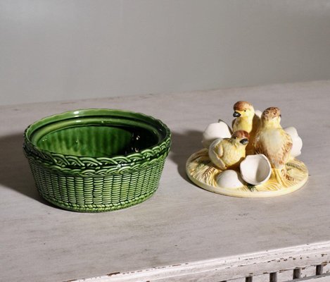 Porcelain Bowl with Baby Chickens-SA-1007547