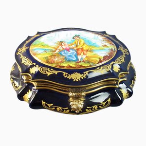 Porcelain Box Sèvres Finely Hand Painted Folk Chest of Chest, 1955-PWG-1751119