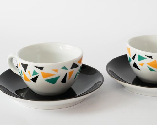 Porcelain Coffee Cups by Terrazzo from Hutschenreuther, 1980s, Set of 2-IXK-1347641