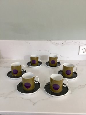 Porcelain Coffee Cups from Rosenthal Studio, Set of 6-SU-1050546