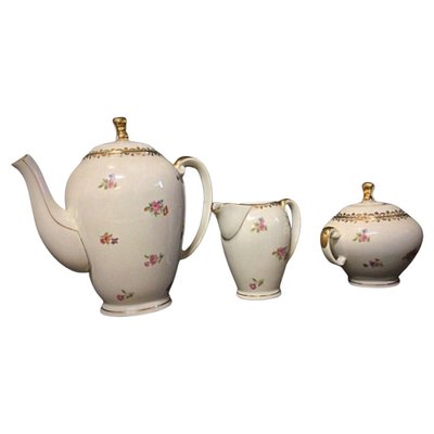 Porcelain Coffee Pot, Pitcher & Sugar Bowl from from S.E.R France, 1950s, Set of 3-JZV-2041106