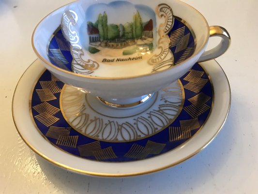 Porcelain Cup and Saucer from Bavaria, 1950s, Set of 2-WQQ-1716678