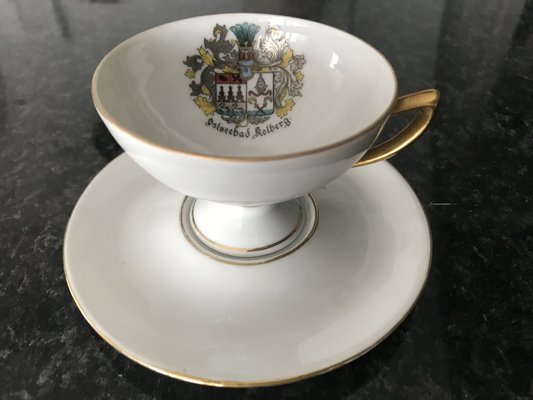 Porcelain Cup and Saucer from Geierstahl, 1950s, Set of 2-WQQ-1716672