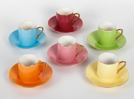 Porcelain Cups and Saucers, Set of 12-WFS-1780977