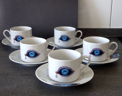 Porcelain Cups by Salvador Dali, Set of 5-GT-1145142