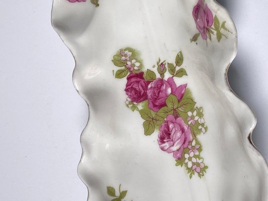 Porcelain Dish with Roses, Limoges, France, 1970s-UR-1423380