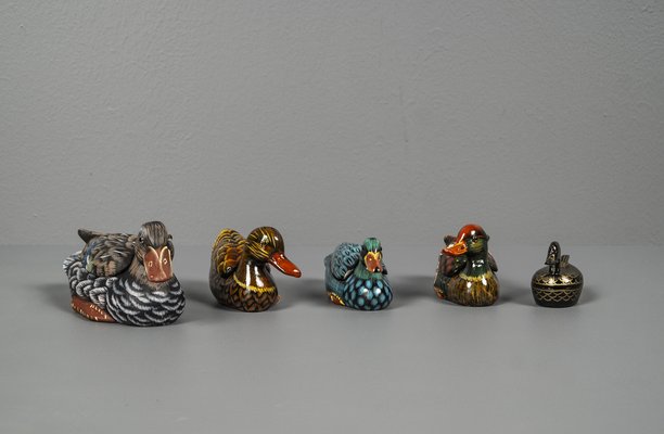 Porcelain Ducks, 1970s, Set of 5-VLO-1444931