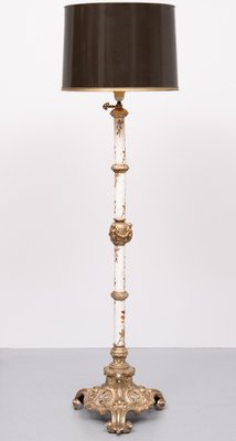 Porcelain Gilt Metal Porcelain Floor Lamp from Zsolnay, Hungarian, 1870s-GCG-2024707