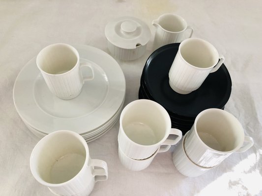 Porcelain Noire Mocha Service by Tapio Wirkkala for Rosenthal, 20th Century, Set of 22-KJM-1756928