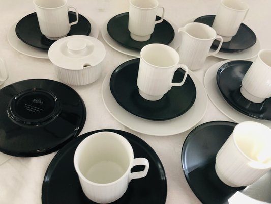 Porcelain Noire Mocha Service by Tapio Wirkkala for Rosenthal, 20th Century, Set of 22-KJM-1756928