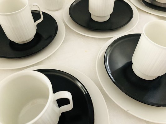 Porcelain Noire Mocha Service by Tapio Wirkkala for Rosenthal, 20th Century, Set of 22-KJM-1756928