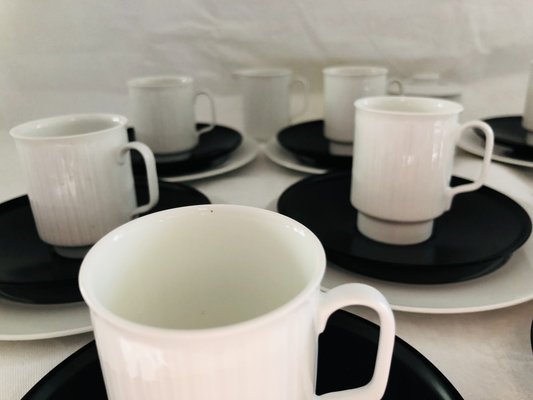 Porcelain Noire Mocha Service by Tapio Wirkkala for Rosenthal, 20th Century, Set of 22-KJM-1756928