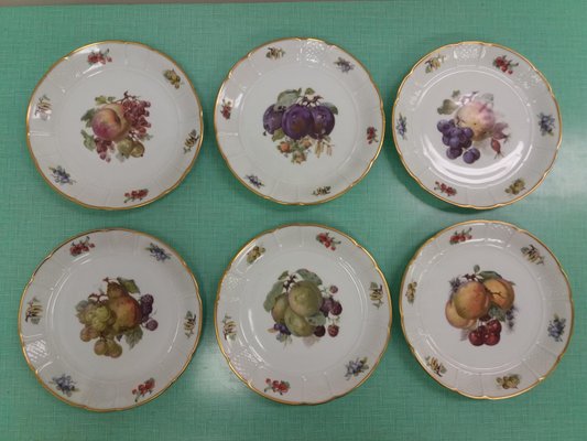 Porcelain Plates from Rozental, Czechoslovakia, Set of 6-TZ-1017885