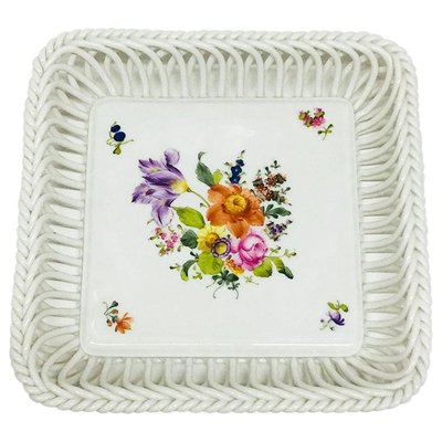 Porcelain Printemps Square Openwork Basket from Herend, Hungary-UCH-1224641